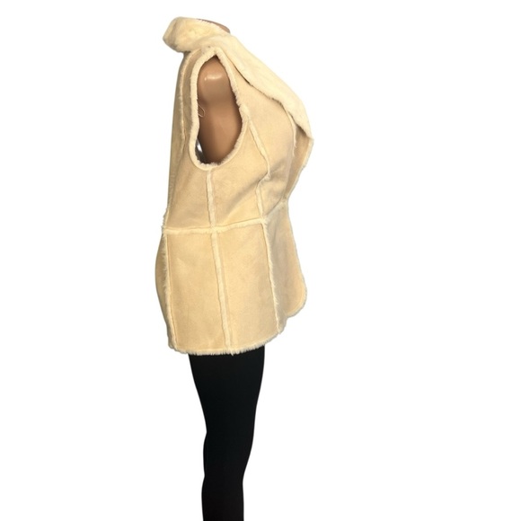 Workshop Republic Clothing Cream Faux Fur Vest - Picture 5 of 9